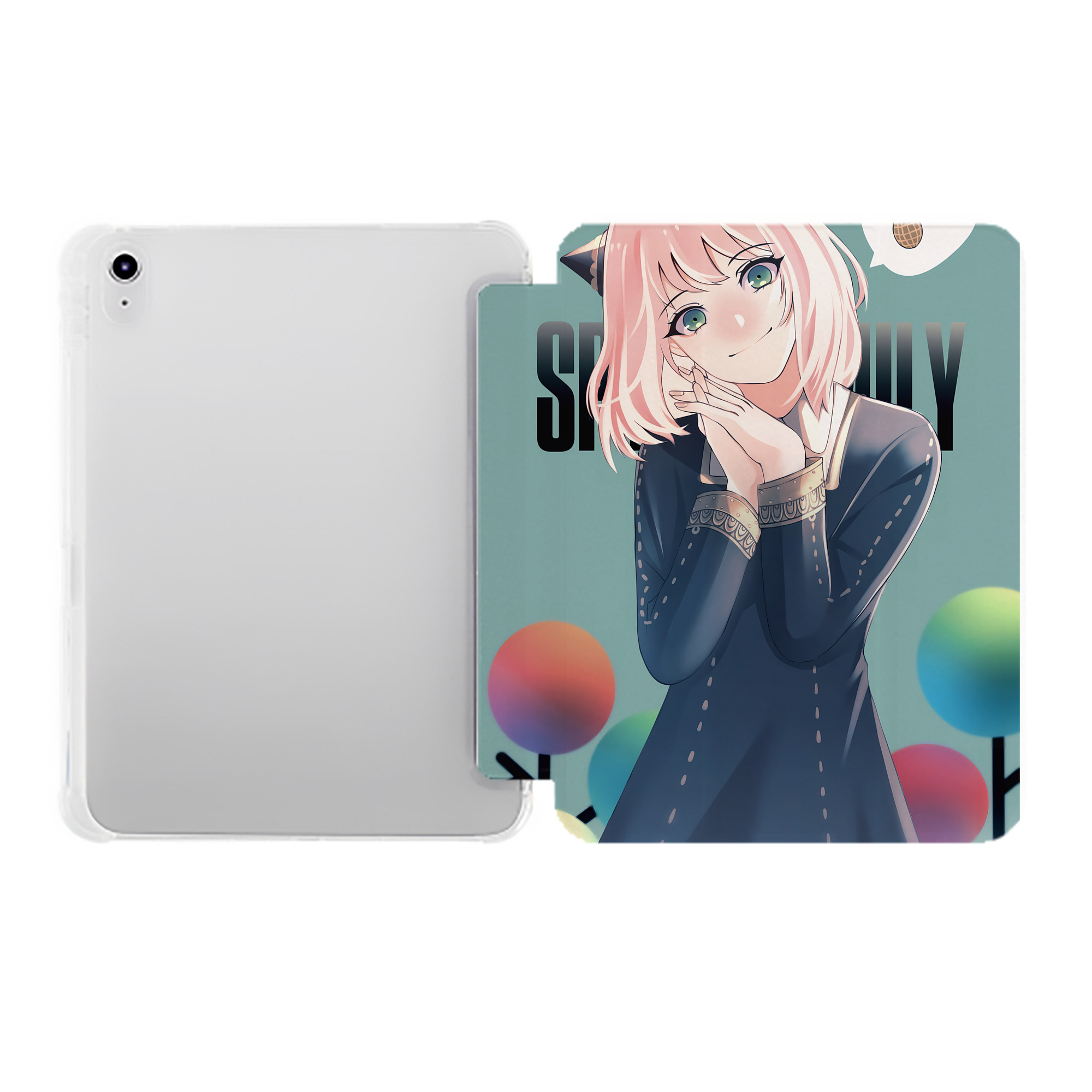 （画像用） SPY×FAMILY间谍家家酒 IPad ケース ペン収納付き 三つ折りスタンド PUレザー×シリコン 対応機種9.5/10.5/10.9インチ